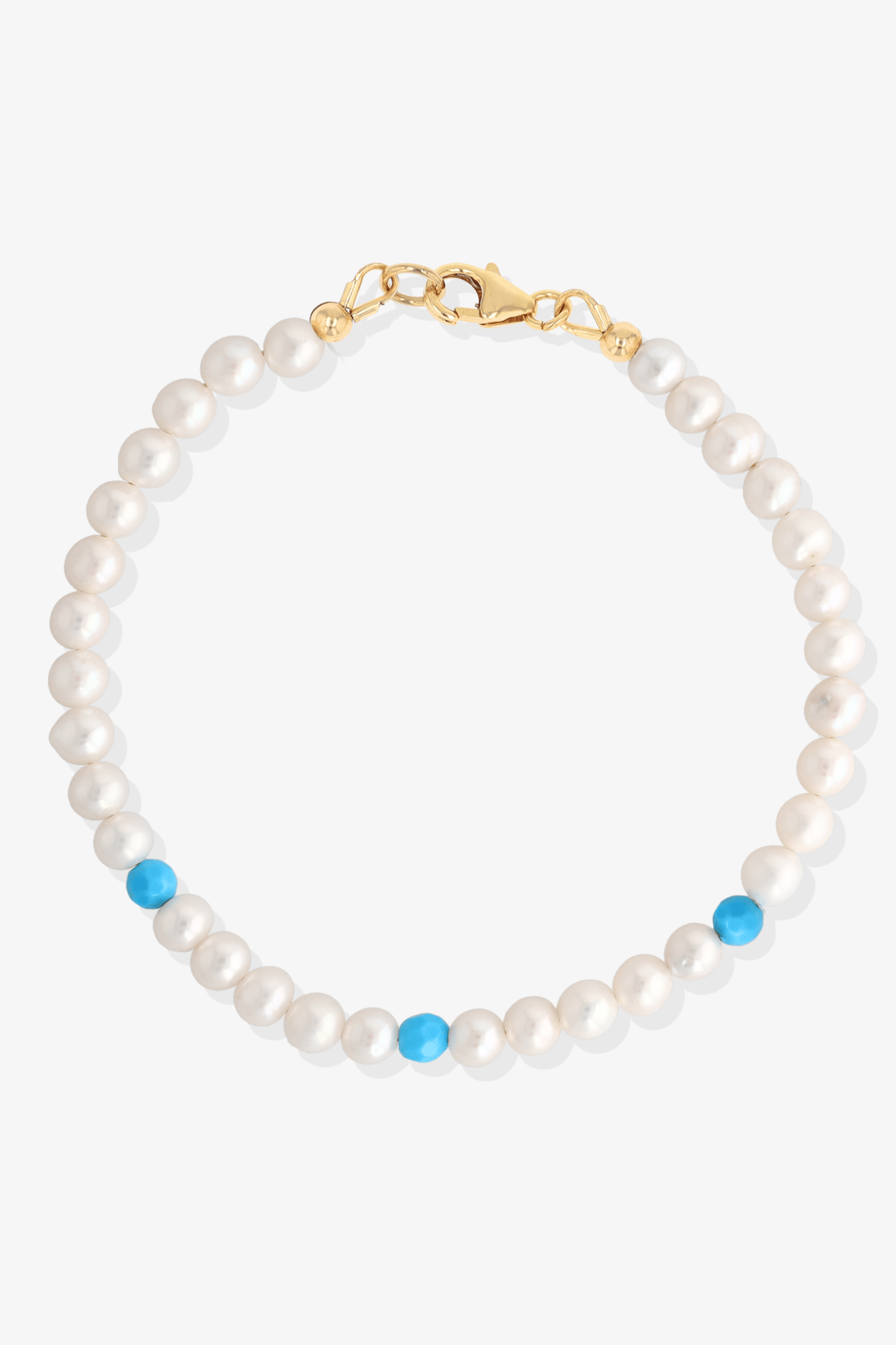 Peaceful Fresh Water Pearl and Turquoise Bracelet - Eat.Read.Love.