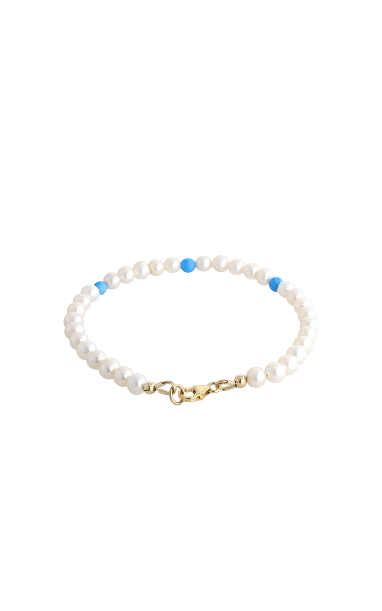 Peaceful Fresh Water Pearl and Turquoise Bracelet - Eat.Read.Love.