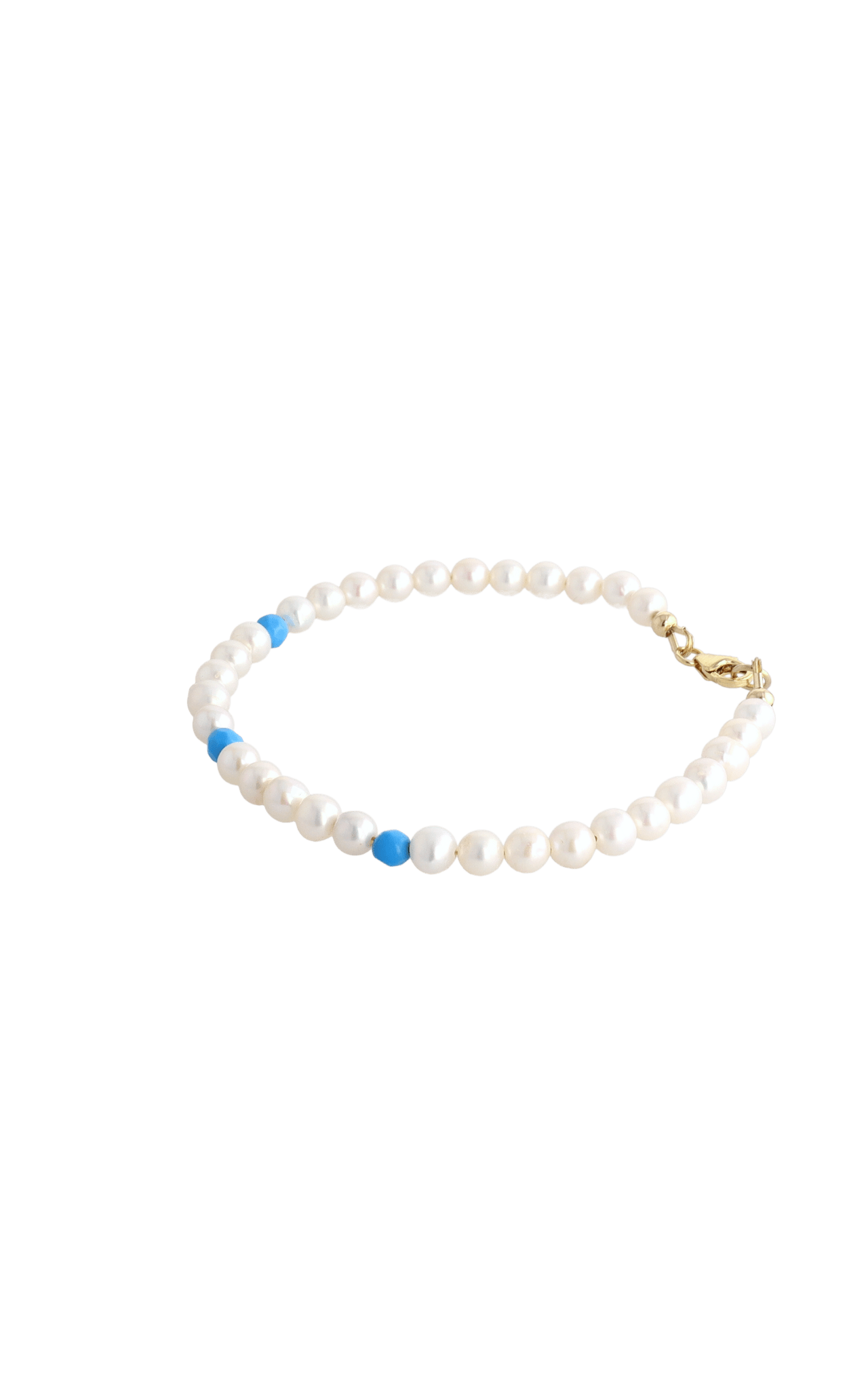 Peaceful Fresh Water Pearl and Turquoise Bracelet - Eat.Read.Love.