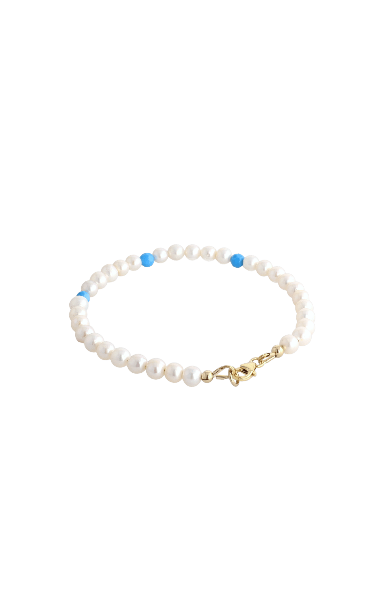 Peaceful Fresh Water Pearl and Turquoise Bracelet - Eat.Read.Love.