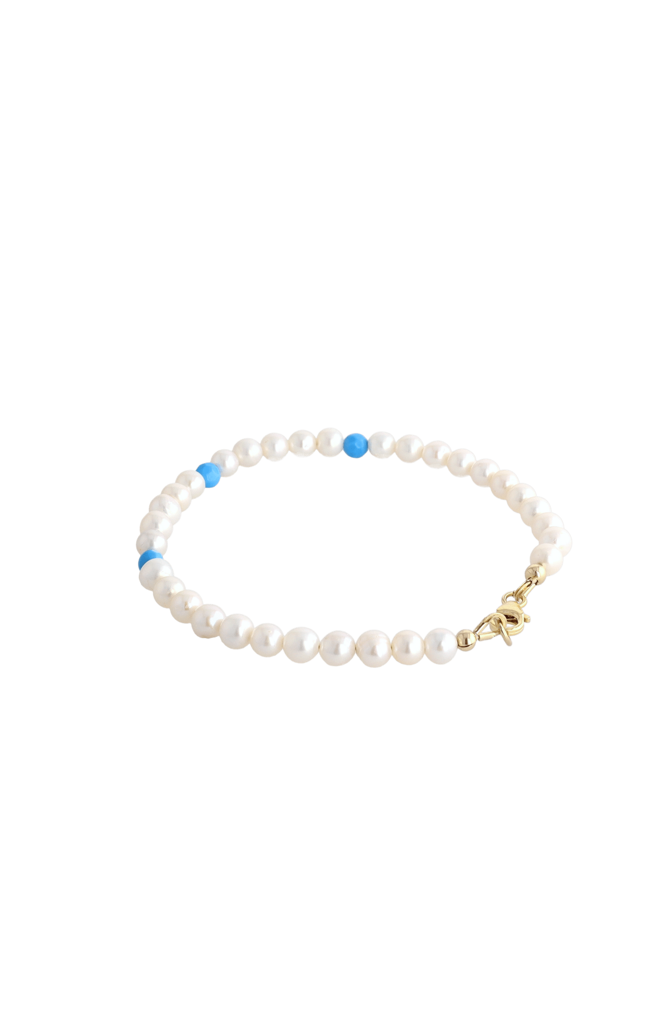 Peaceful Fresh Water Pearl and Turquoise Bracelet - Eat.Read.Love.