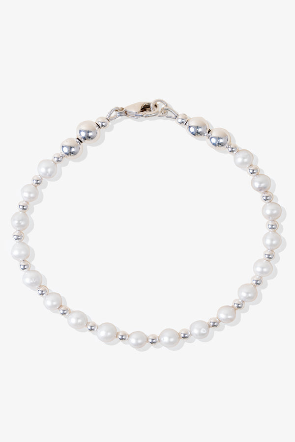Calming - Fresh Water Pearl Sterling Silver Bracelet