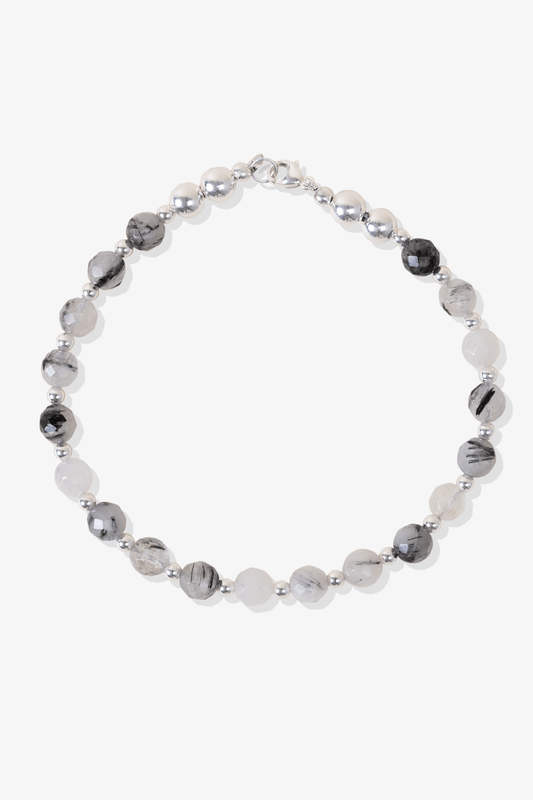 Phases - Rutile Quartz Sterling Silver Bracelet - Eat.Read.Love.