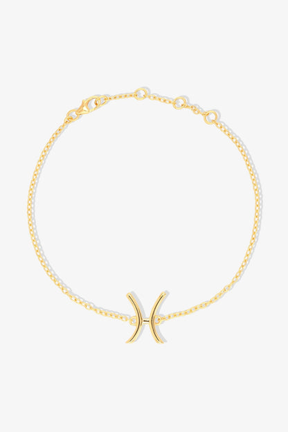 Pisces Zodiac 18k Gold Vermeil Bracelet - Eat.Read.Love.