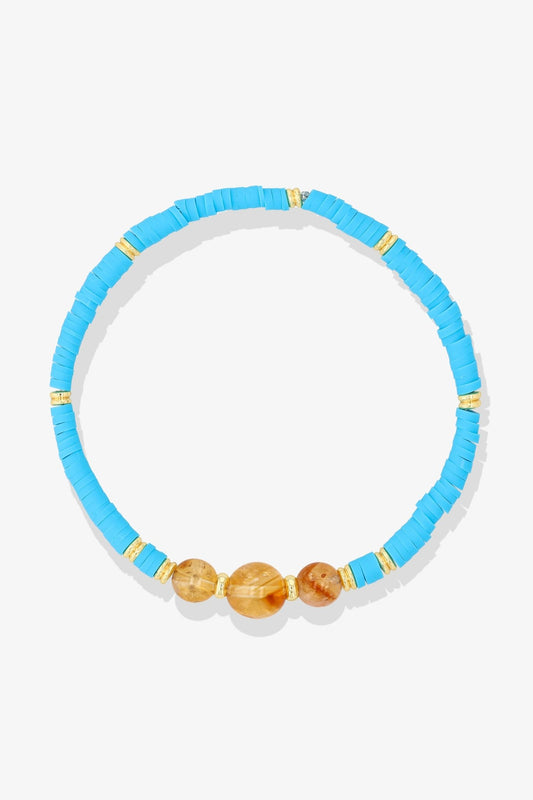 Power Fortune Clay Bracelet with Citrine and Gold Vermeil - Eat.Read.Love.