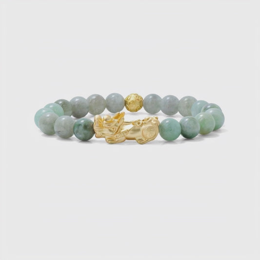 Jade Feng Shui Lucky Pixiu Prosperity & Harmony Bracelet