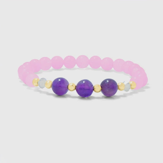 Pisces Lucky Zodiac Trio Crystal Bracelet