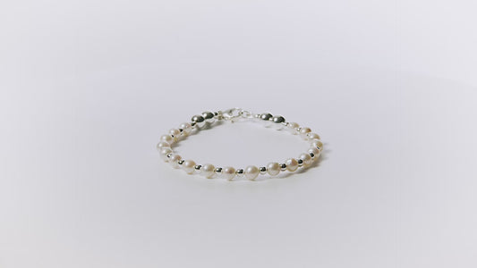 Calming - Fresh Water Pearl Sterling Silver Bracelet