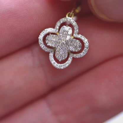 Millionaire Lucky Clover Pendant 10K Gold | Diamond Accents