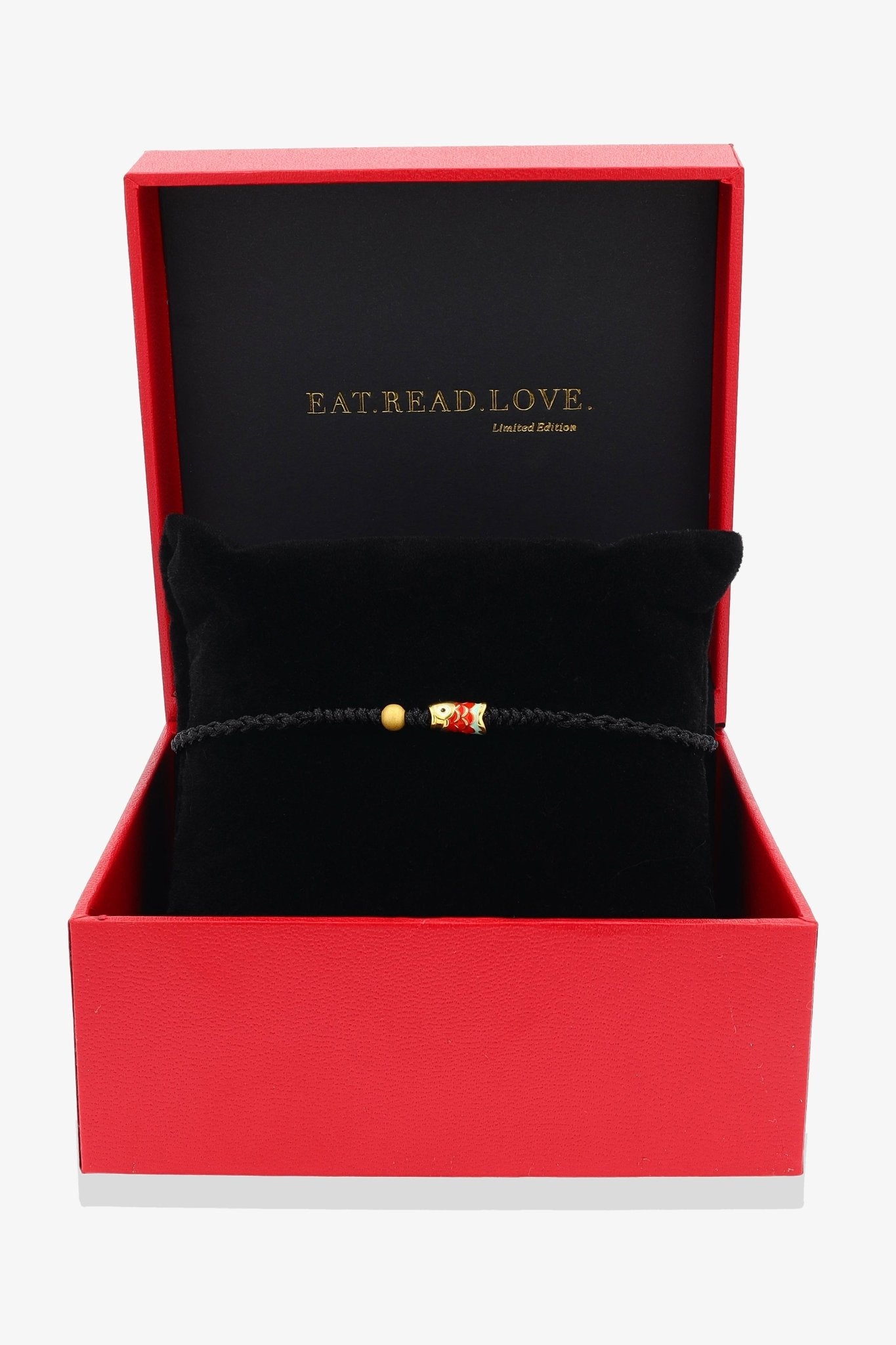 Prosperity Koi Fish Gold Vermeil Red Thread Bracelet - Eat.Read.Love.