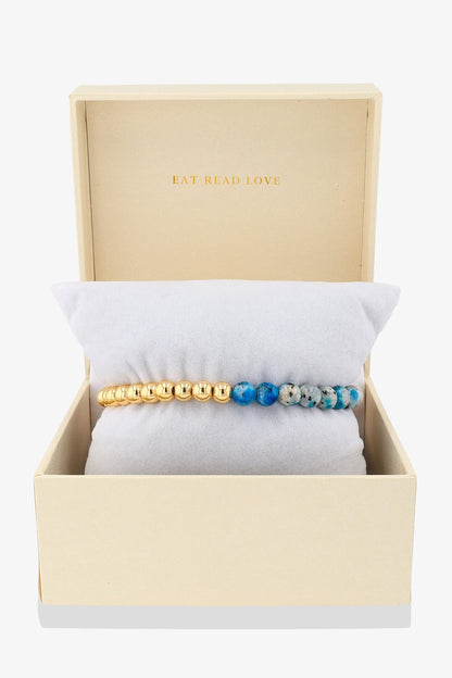 Queen of Energy REAL Gold Bracelet With Blue Kyanite - Eat.Read.Love.