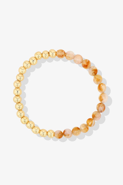 Queen of Fortune REAL Gold Bracelet With Citrine - Eat.Read.Love.