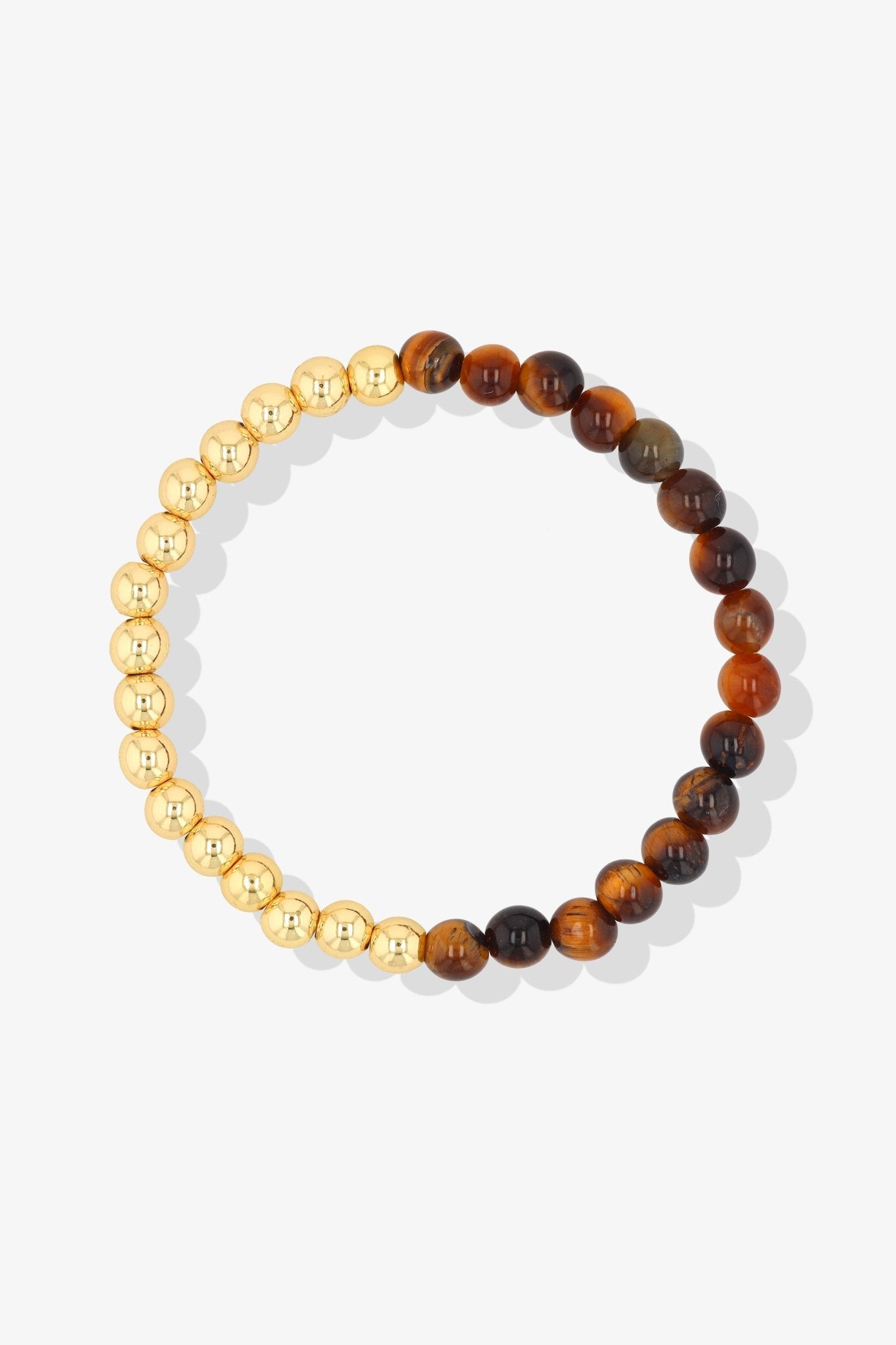 Queen of Luck REAL Gold Bracelet With Tigers Eye - Eat.Read.Love.