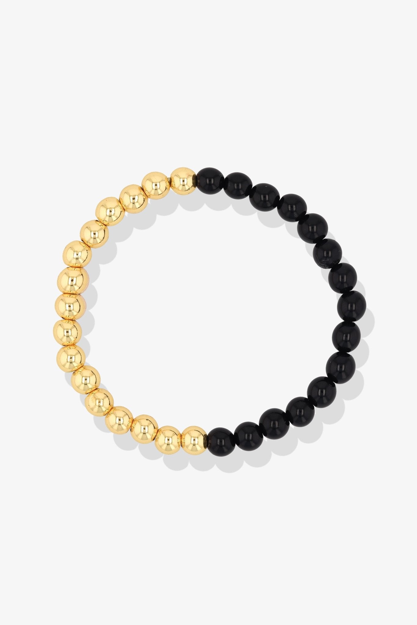 Queen of Protection REAL Gold Bracelet With Black Obsidian - Eat.Read.Love.