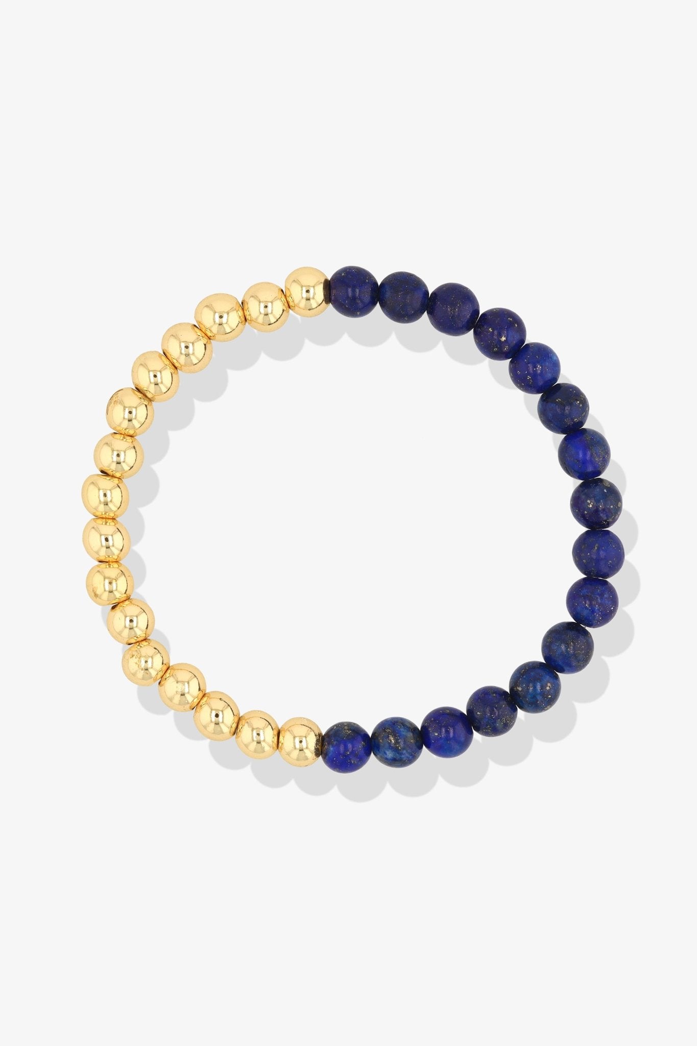 Queen of Wisdom REAL Gold Bracelet With Lapis Lazuli - Eat.Read.Love.