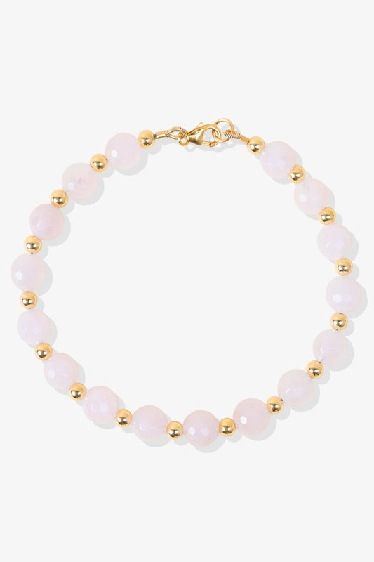 Romance - Rose Quartz Gold Vermeil Bracelet - Eat.Read.Love.