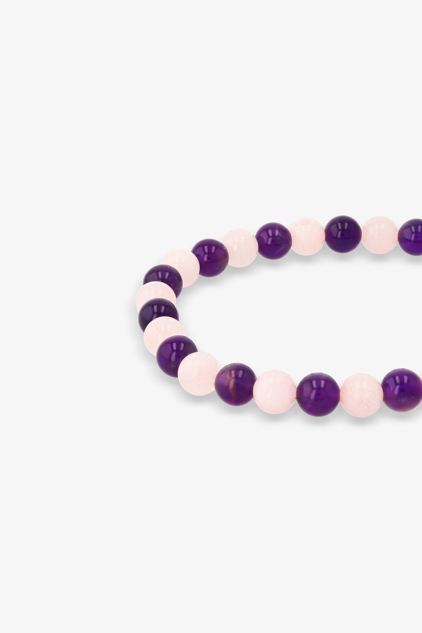 Rose Quartz and Amethyst Unlimited Love 18K Gold Vermeil Pixiu Feng Shui Bracelet - Eat.Read.Love.