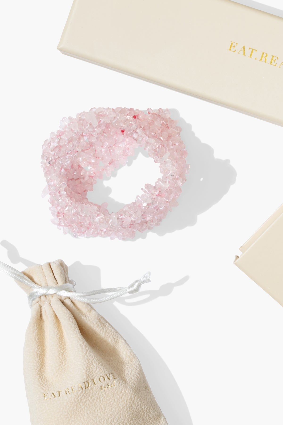 Rose Quartz Chips Bracelet - Eat.Read.Love.