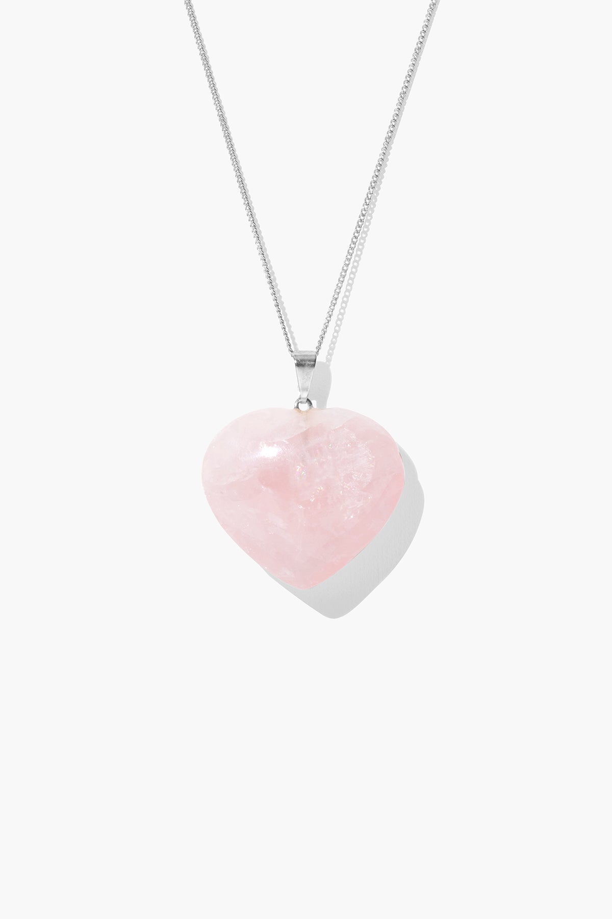 Rose Quartz Heart Pendant - Eat.Read.Love.