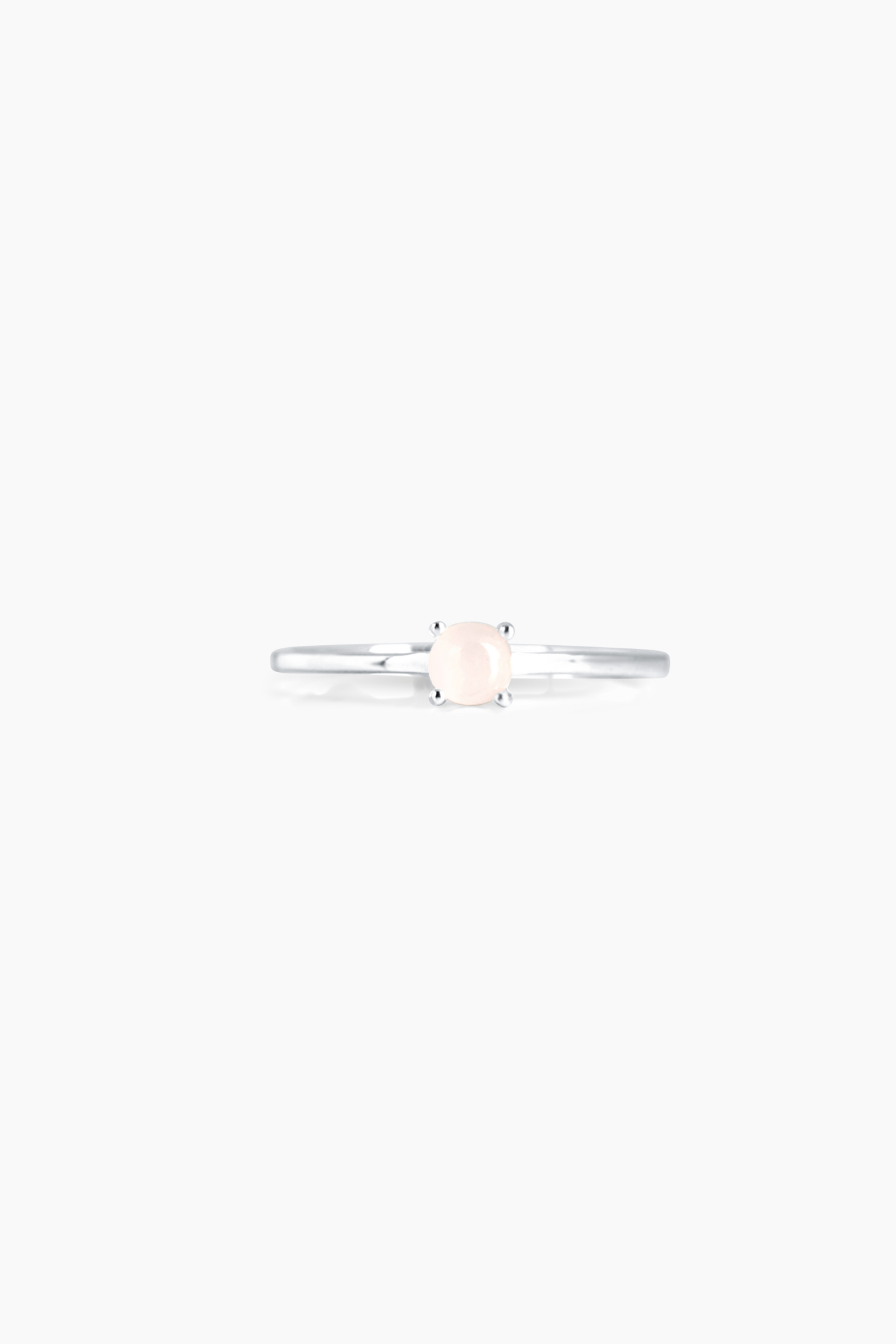 Rose Quartz Sterling Silver Ring - Eat.Read.Love.