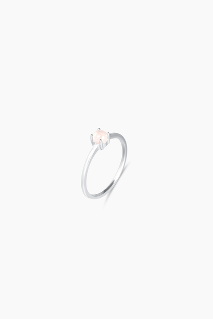 Rose Quartz Sterling Silver Ring - Eat.Read.Love.