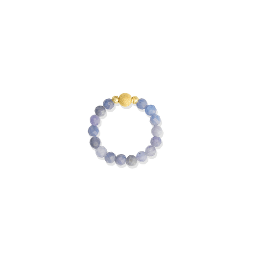 Ruby Gold Vermeil Stretch Ring - Confidence - Eat.Read.Love.