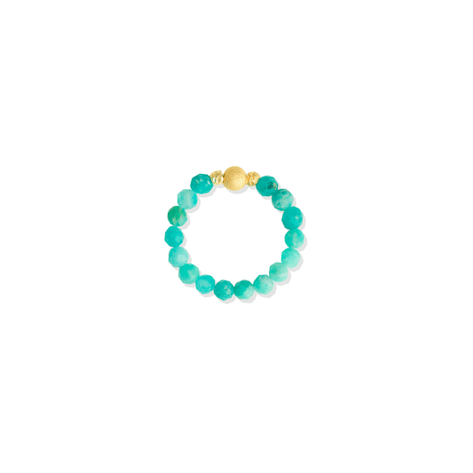 Ruby Gold Vermeil Stretch Ring - Confidence - Eat.Read.Love.