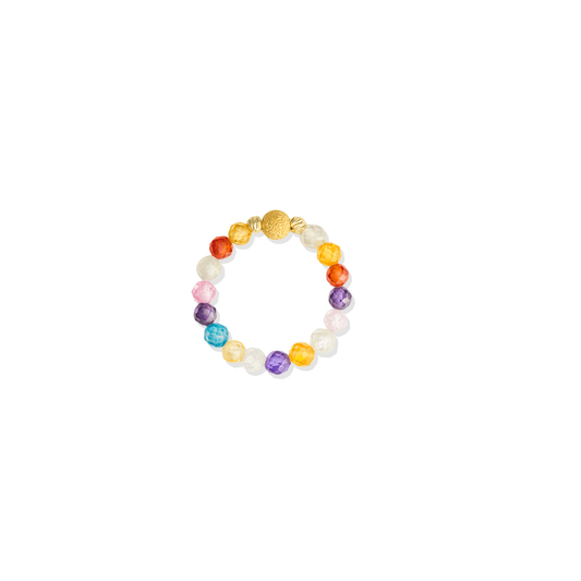 Ruby Gold Vermeil Stretch Ring - Confidence - Eat.Read.Love.