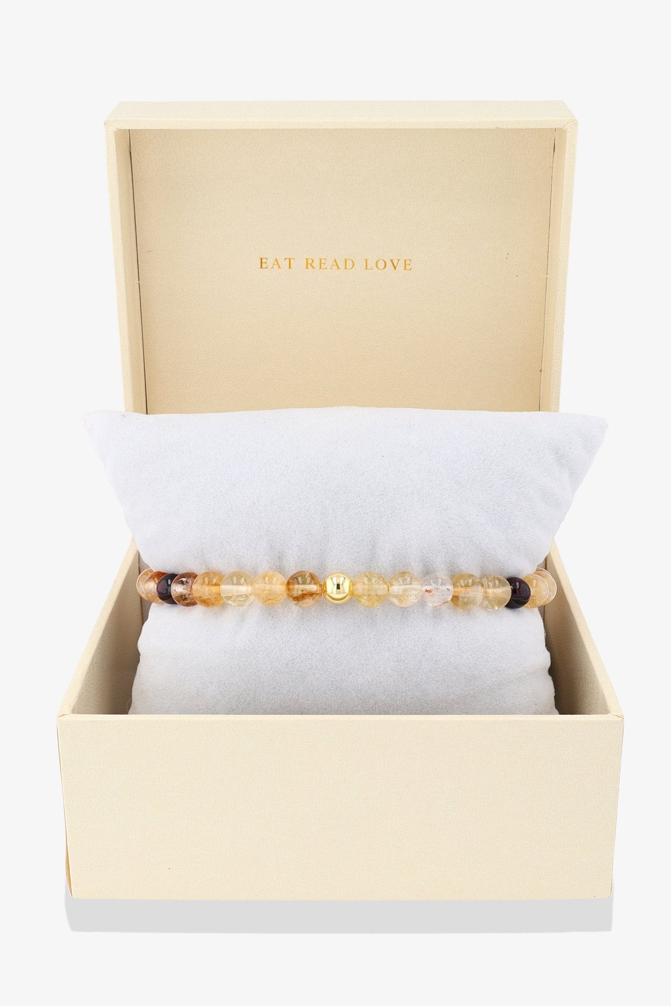 Scorpio Citrine and Garnet Crystal Bracelet with REAL Gold - Eat.Read.Love.