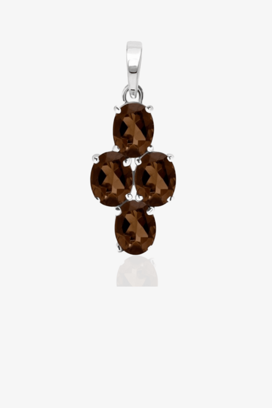 Smoky Quartz Crystal Pendant - Eat.Read.Love.