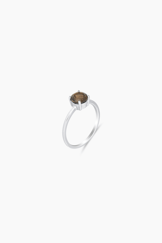 Smoky Quartz Sterling Silver Ring - Eat.Read.Love.