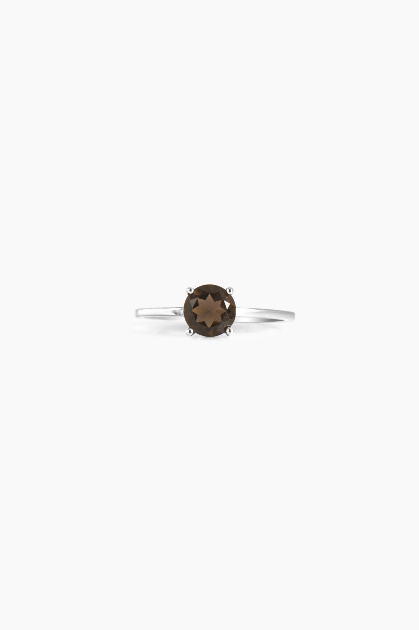 Smoky Quartz Sterling Silver Ring - Eat.Read.Love.