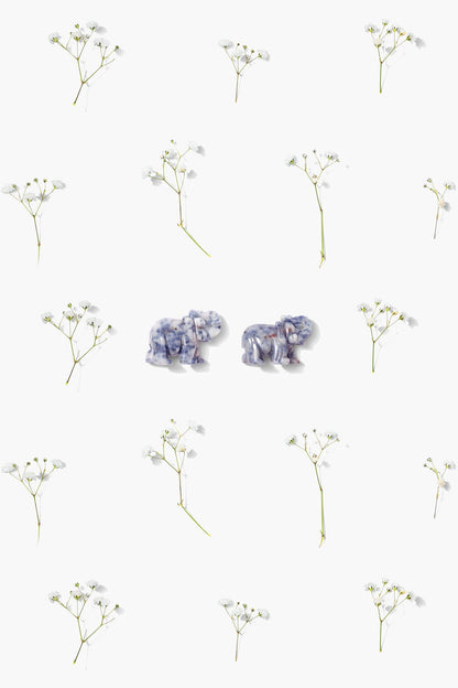 Sodalite Crystal Lucky Elephant - Eat.Read.Love.
