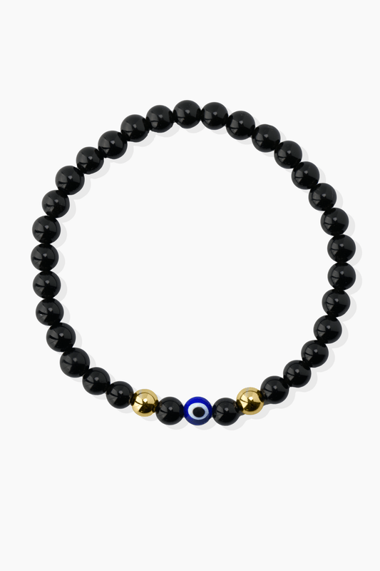 Solar Eclipse Evil Eye Bracelet With REAL Gold - Eat.Read.Love.