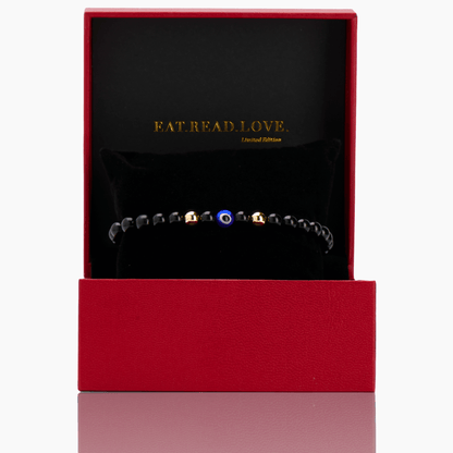 Solar Eclipse Evil Eye Bracelet With REAL Gold - Eat.Read.Love.