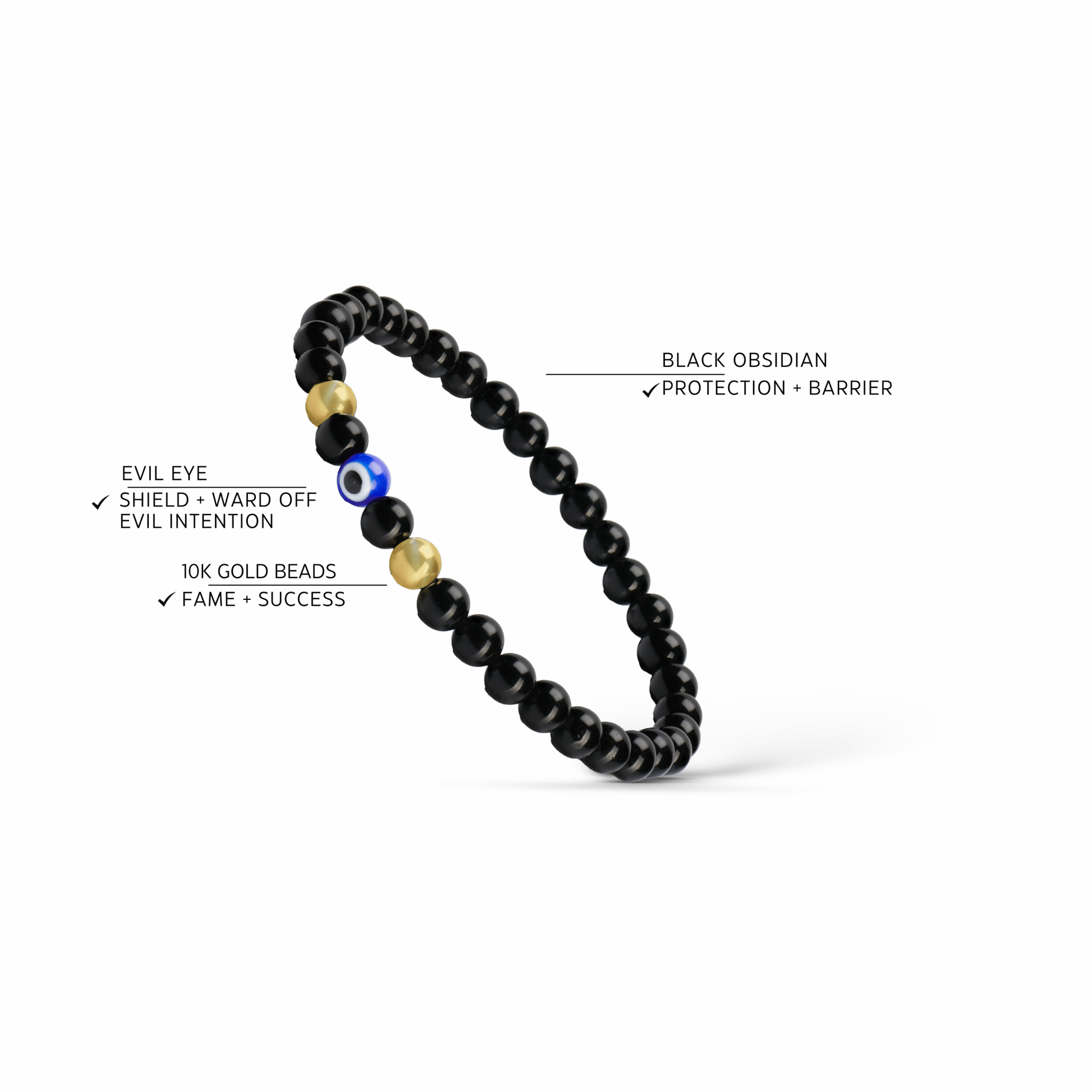 Solar Eclipse Evil Eye Bracelet With REAL Gold - Eat.Read.Love.