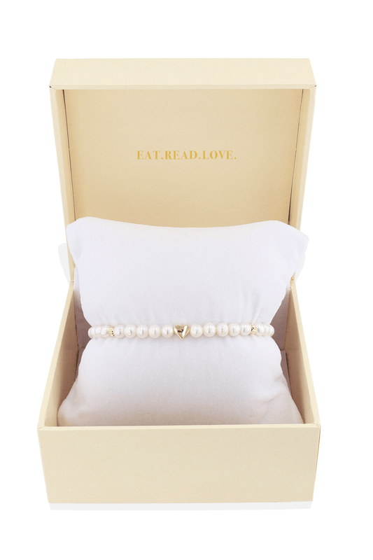 Soulmate Heart Fresh Water Pearl Bracelet - Eat.Read.Love.