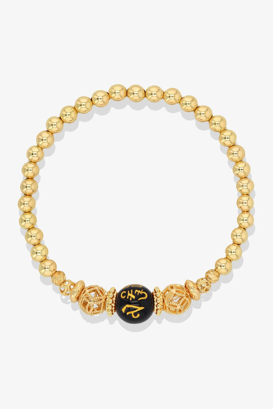 Spiritual Lucky Infinity Coin Bijoux with 10K Gold Beads Bracelet - Eat.Read.Love.