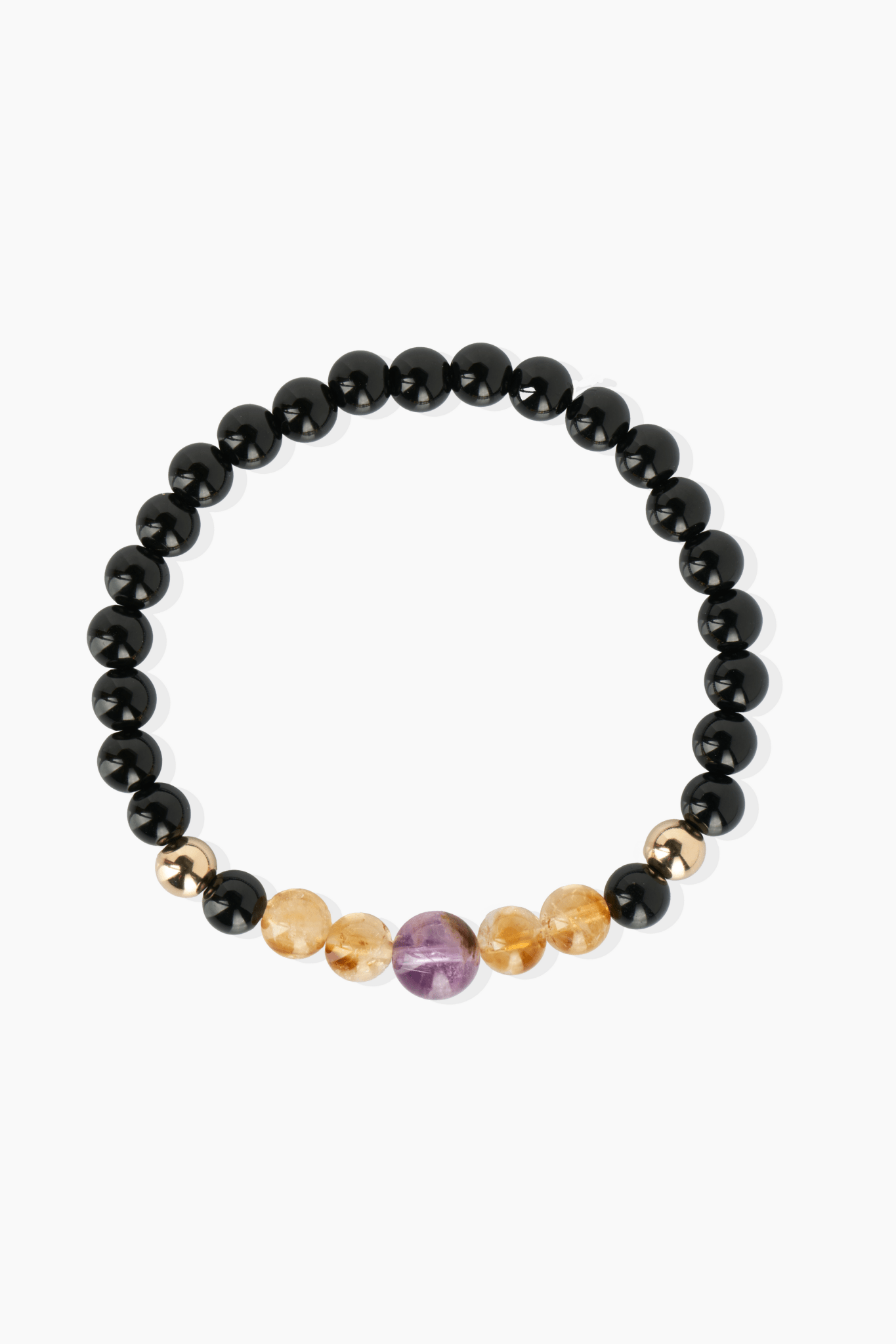 Spiritual Super Seven Crystal Real Gold Beads Bracelet - Eat.Read.Love.