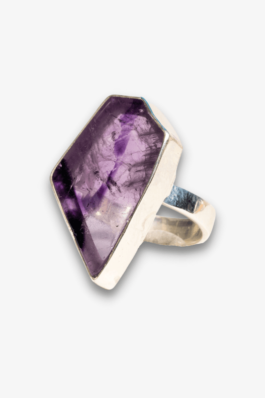 Star Amethyst Sterling Silver Ring - Eat.Read.Love.