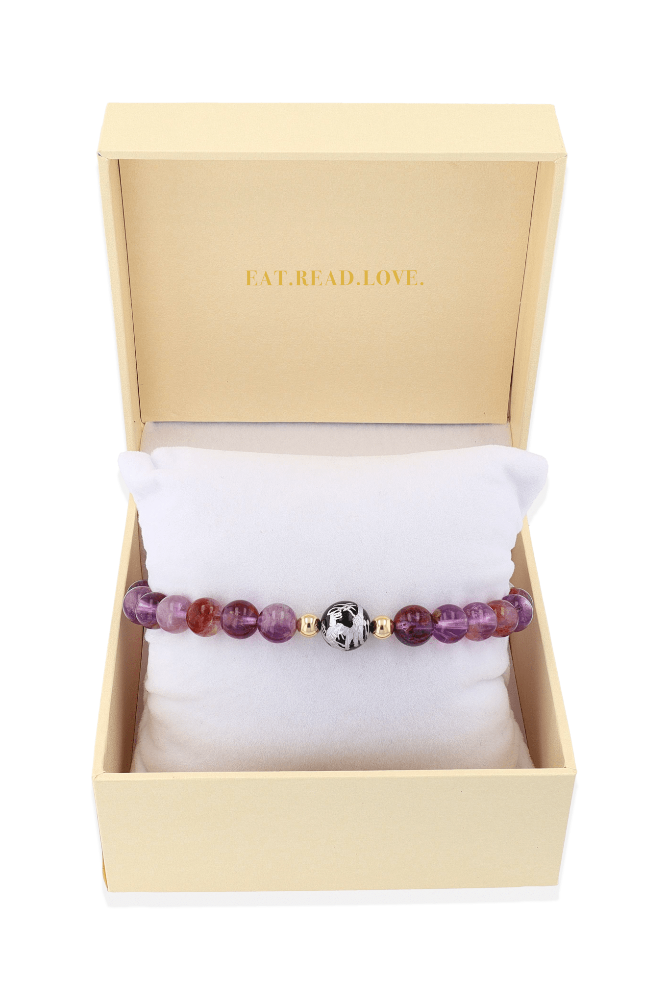 Super Seven Amethyst Feng Shui Dragon Lucky Bracelet - Eat.Read.Love.