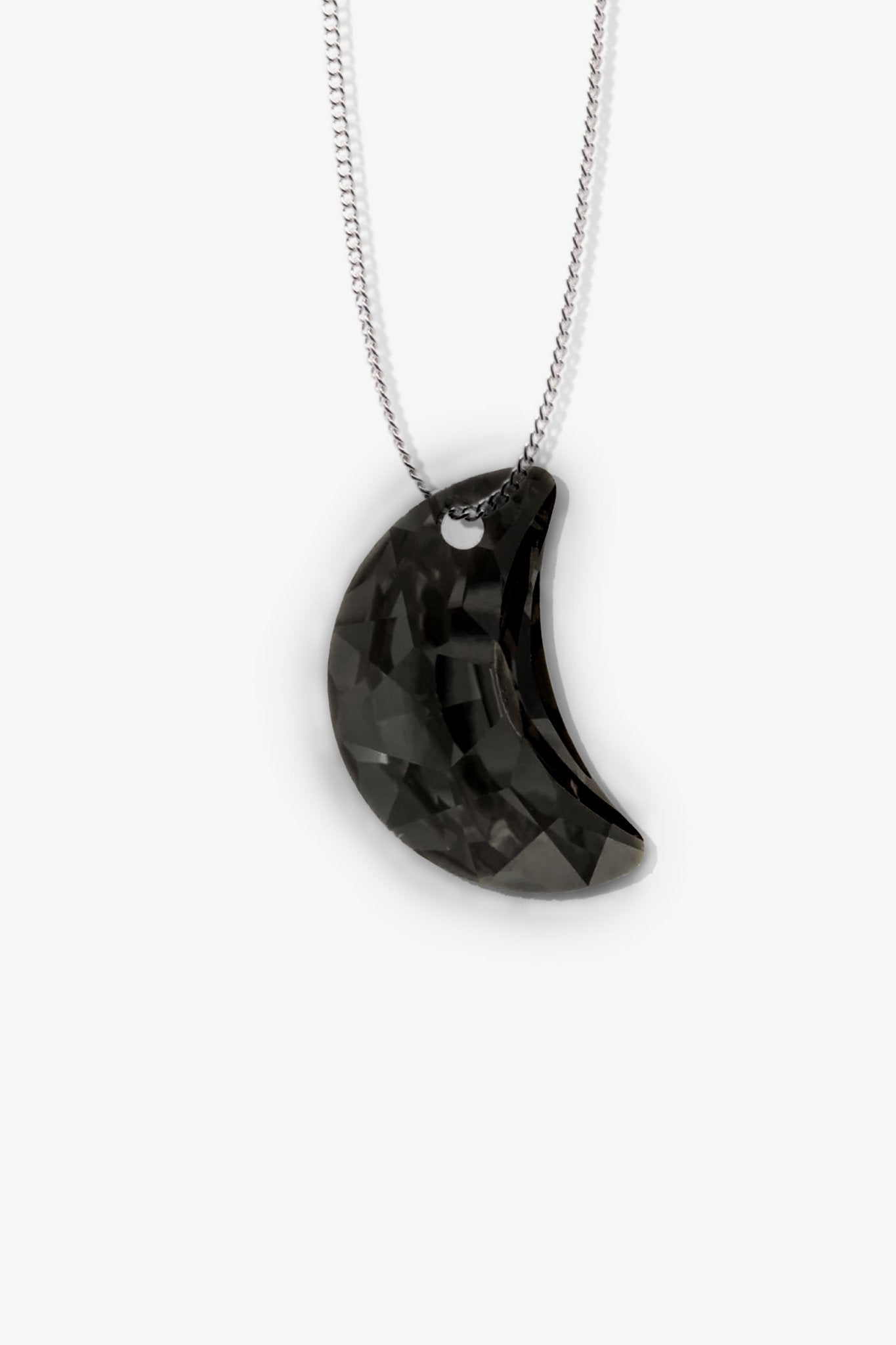 Swarovski Crystal Obsidian Black Moon Necklace - Eat.Read.Love.