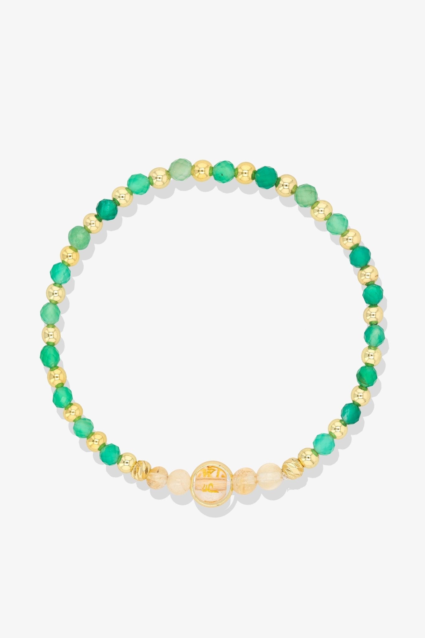 Taurus Turquoise Gold Vermeil Fortune Zodiac Bracelet - Eat.Read.Love.