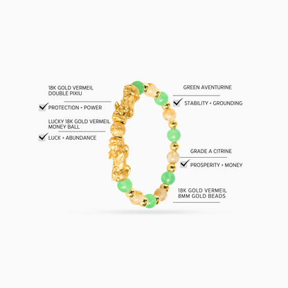 Taurus Zodiac Feng Shui Double Pixiu Bracelet - Eat.Read.Love.