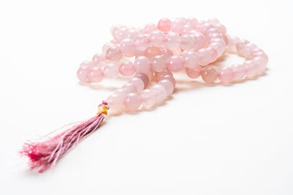 The Blissful Radiance Rose Quartz Mala - Eat.Read.Love.