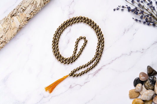 The Bountiful Blessing Pyrite Mala - Eat.Read.Love.