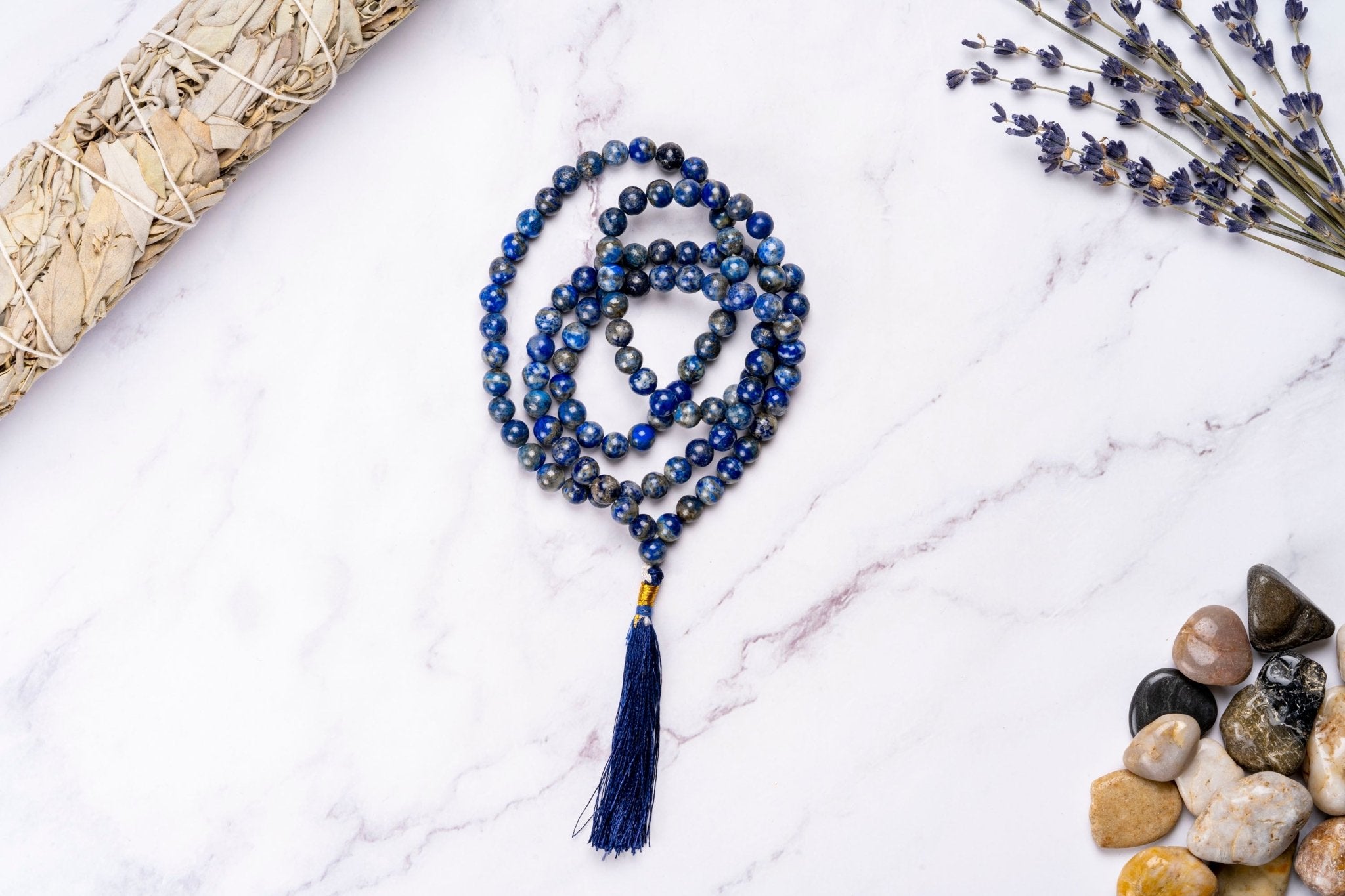 The Celestial Giver Lapis Lazuli Mala - Eat.Read.Love.