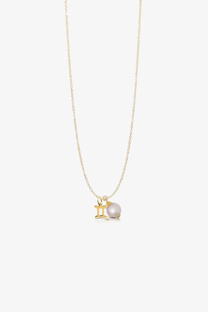 The Gemini's Perfect Pearl Birthstone With 14k Gold Necklace - Eat.Read.Love.