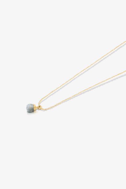 The Pisces' Angelic Aquamarine Birthstone With 14k Gold Necklace - Eat.Read.Love.