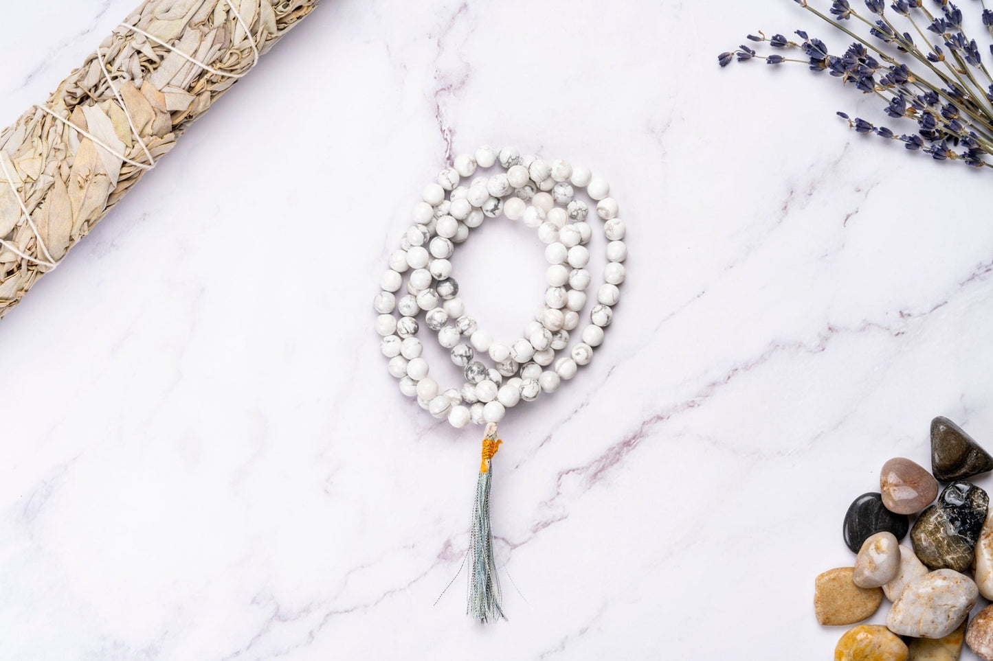 The Stress Relieving Howlite Mala - Eat.Read.Love.